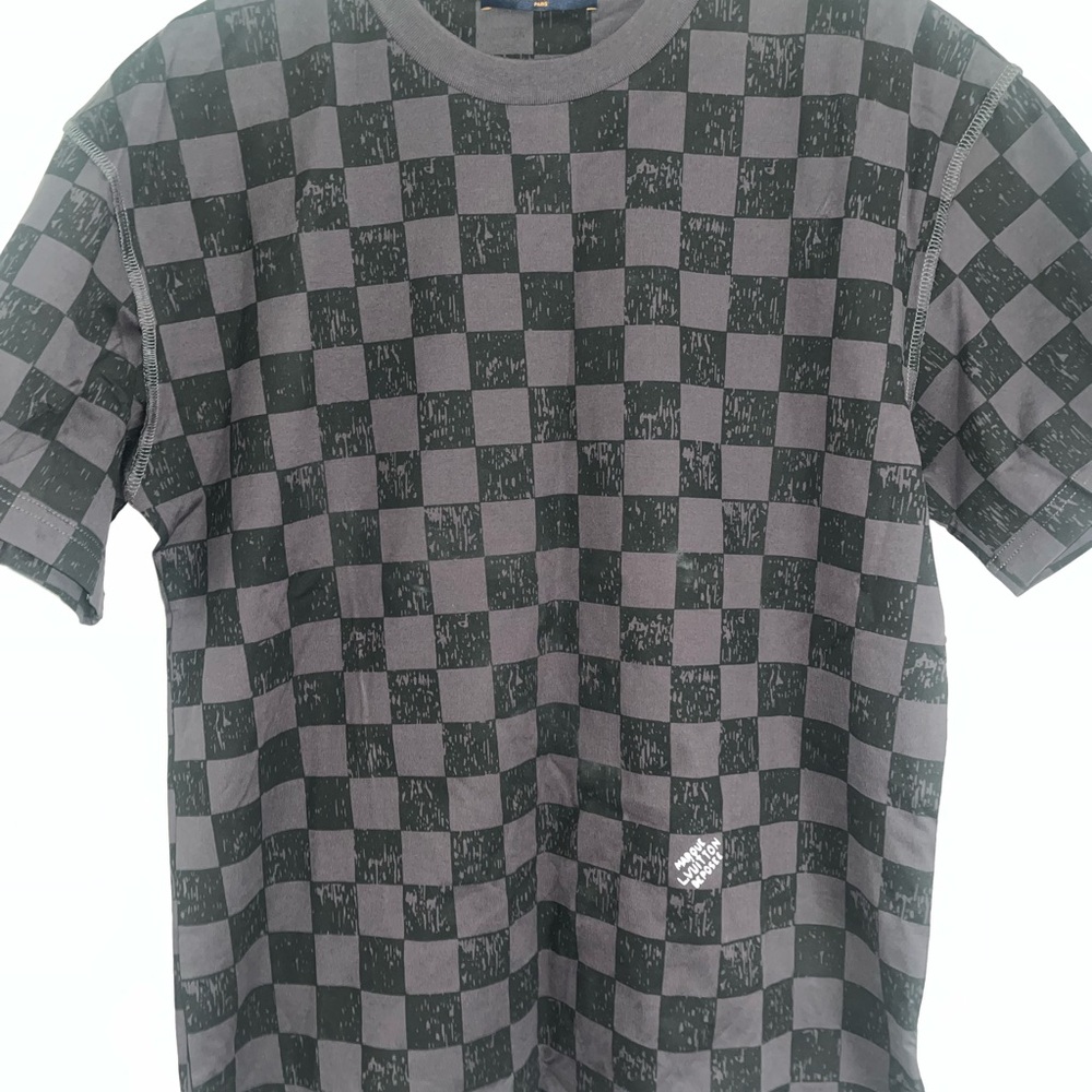 Authentic LOUIS VUITTON Damier T-shirt Tshirt Mens Medium